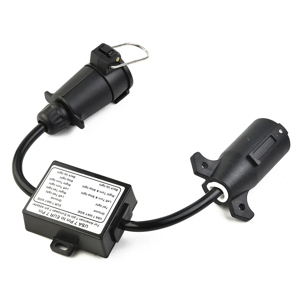 

1PCS To EU Trailer Light Converter 7-Way Blade Socket To EU 7-Pin Round-Plug Parts Accessories Interior Parts