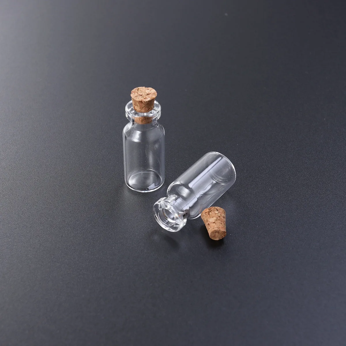 

25Pcs Soft Cork Glass Test Tubes Clear Reusable Sealed Tubes for Candy Storage Travel Lotion Samples Candy Storage