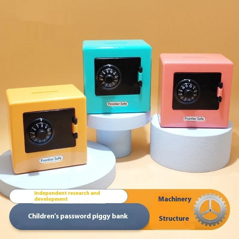 Mini Atm Safe Piggy Bank Password Box Home Decoration Banknote Box Cash Coin Savings Storage Christmas Gift