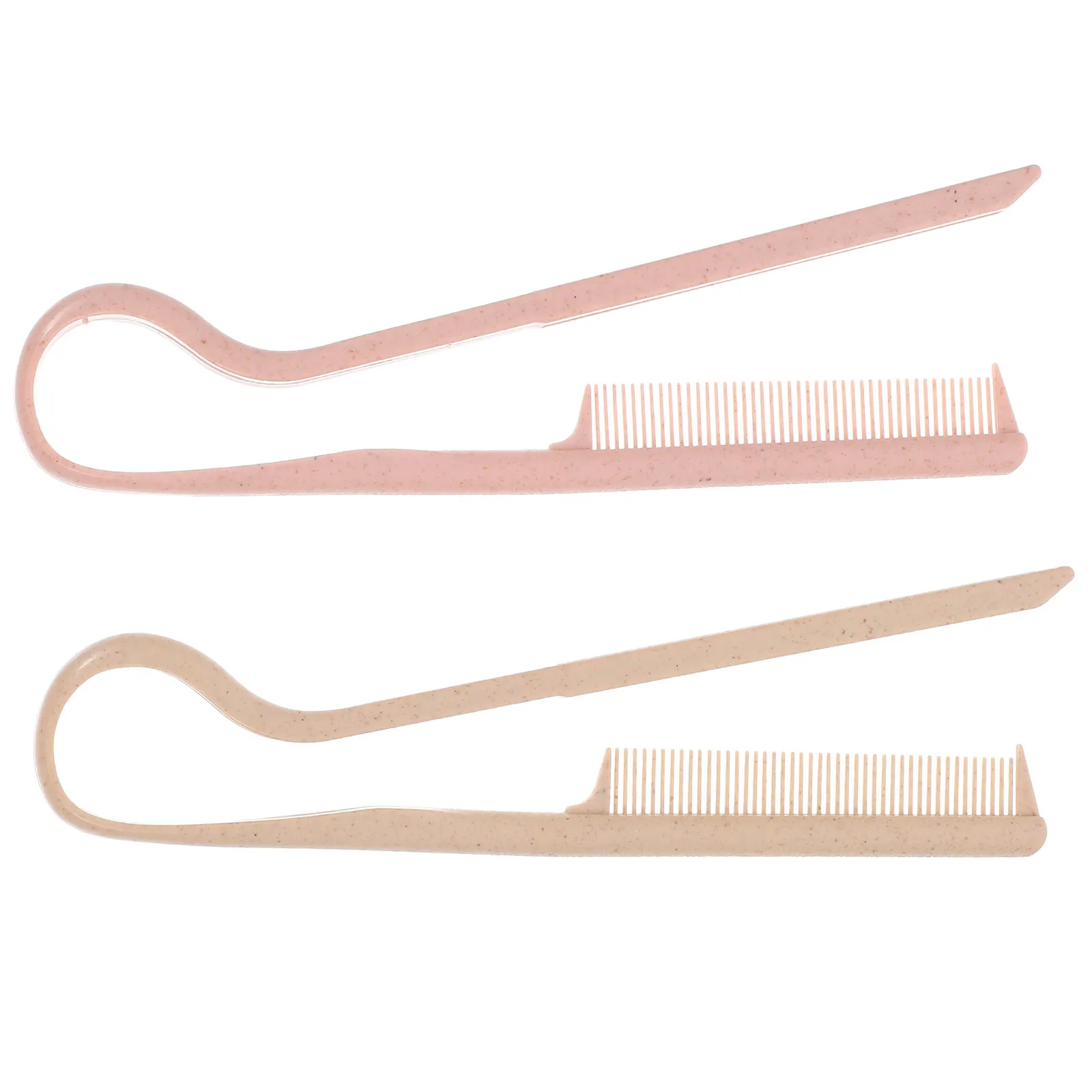 

Набор из 2-х V-образных расчесок-выпрямителей для волос, щетка-расческа для укладки, альтернатива утюжку, цвета: темно-розовый, бежевый