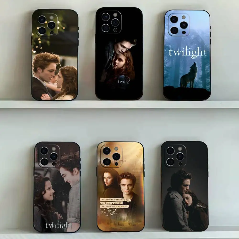 

T-Twilight TV Series Phone Case For iPhone 17,16,15,14,13,12,11 Plus,Pro Max,Soft Silicone Black Cover