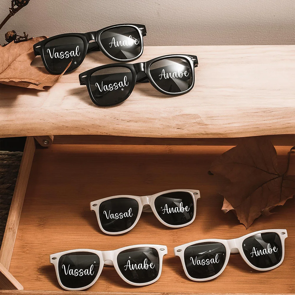 5/10/30pcs Personalized Wedding Sunglasses for Guests Groomsman Bridesmaid Bachelor Party Sunglasses Gifts Custom Name Initials