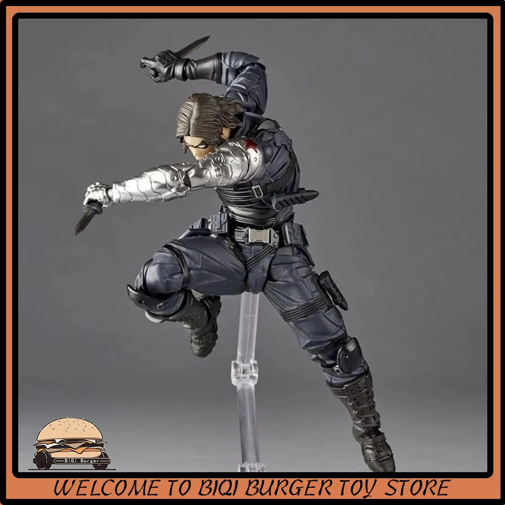 Winter Soldier Figure Kaiyodo Revolving Technology Yamaguchi Style Winter Soldier Action Figure Collection Kid Toys Gifts