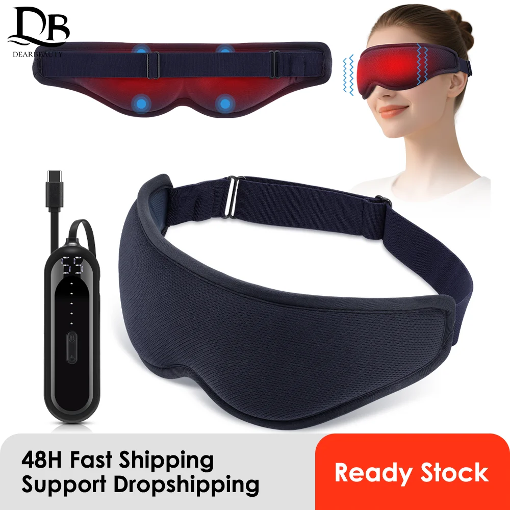 

Паровая маска для глаз с горячим компресом, 3D электрический массажер для глаз с подогревом для снятия сухости глаз, темных кругов, маска для сна, тени для век