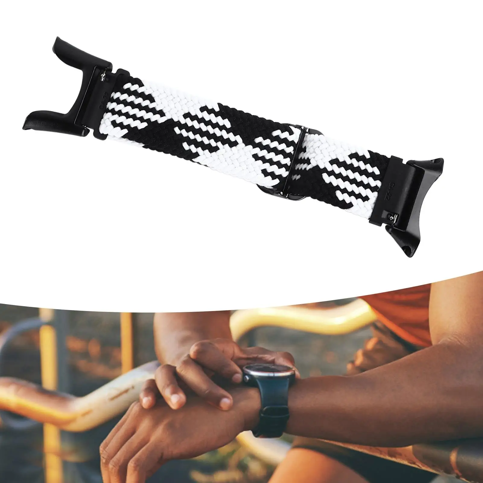 Нейлоновый эластичный ремешок для часов, совместимый быстросъемный ремешок для спортивных часов с отвертками, черный, белый цвет