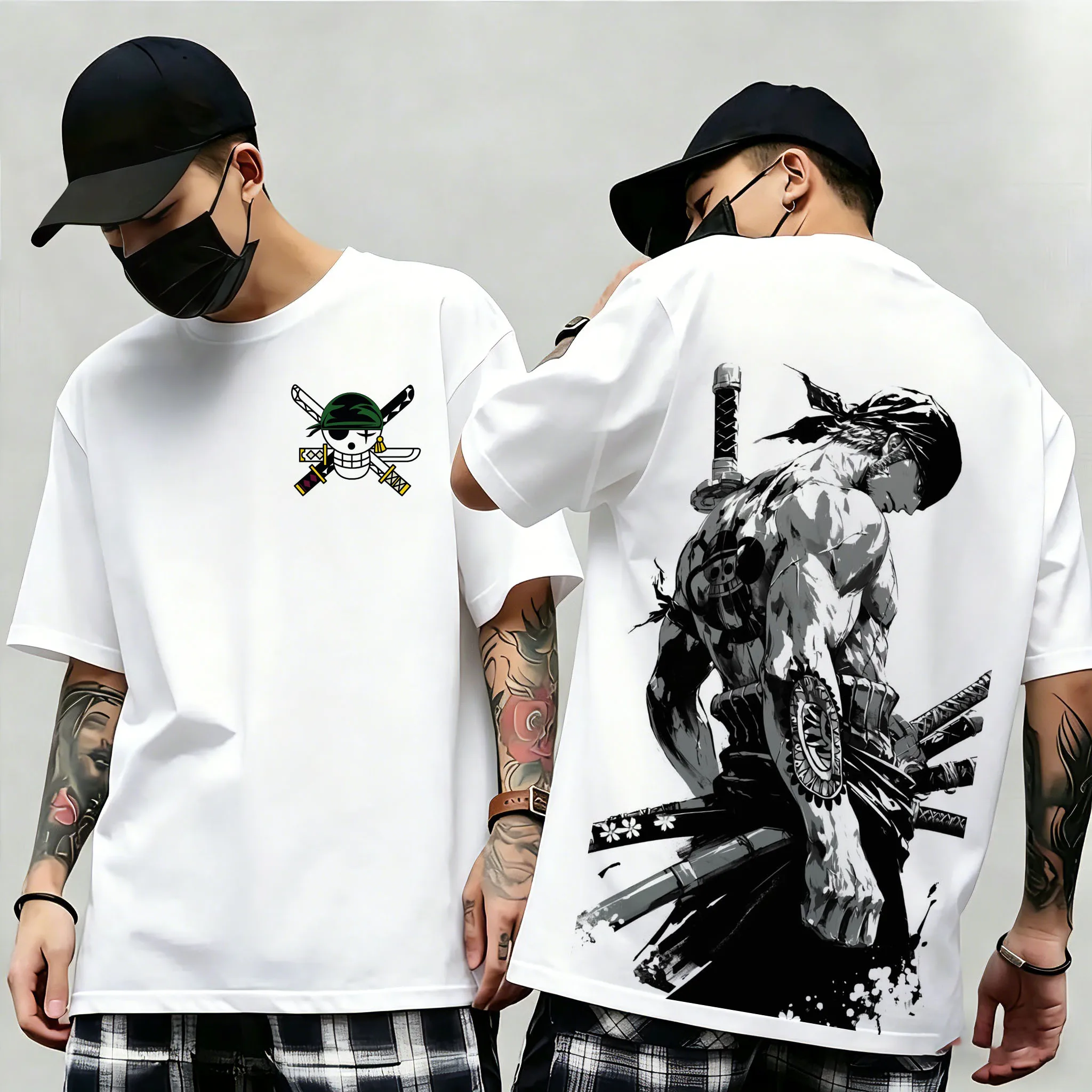 Summer New Arrival: One Piece Pattern T-shirt, unisex, anime print, casual short-sleeved, fashionable streetwear top, Y2K style.