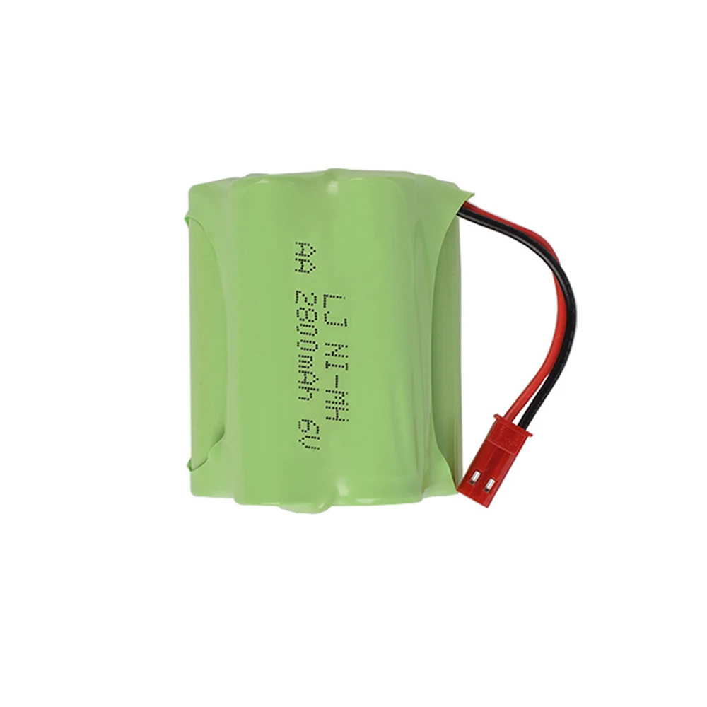 6v 2800mah NIMH Batterij met USB Lader 6v Ni-Mh batterij voor RC speelgoed Auto Boot GUN TANK Truck Trein RC speelgoed Batterij JST plug