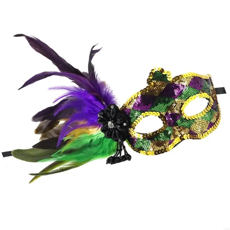 2025 新コスチュームマスクフェザーマスカレードマスクハロウィンマルディグラコスプレパーティーマスク