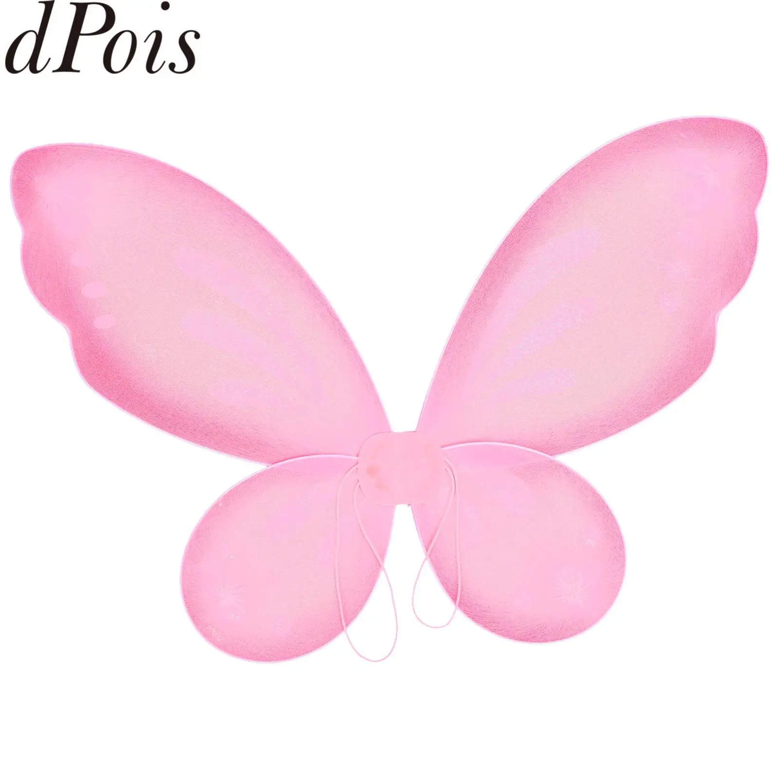 스파클 공주 천사 날개 나비 날개, 탄성 스트랩, 사랑스러운 요정 날개 액세서리, 할로윈 코스프레 원피스