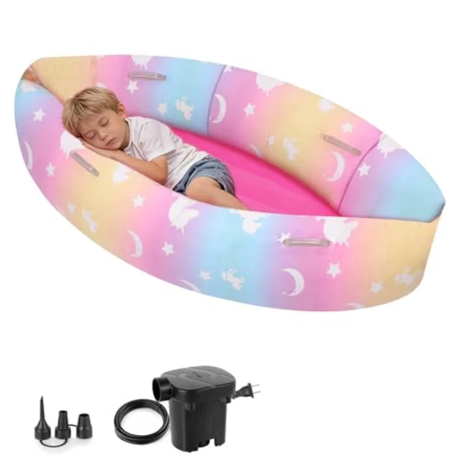 

Upgraded Sensory Chair for — 60"Sensory Pod Sitting for Autistic Peapod Canoe Inflatable Peapod for ADHD Sensory Pea Pod with E