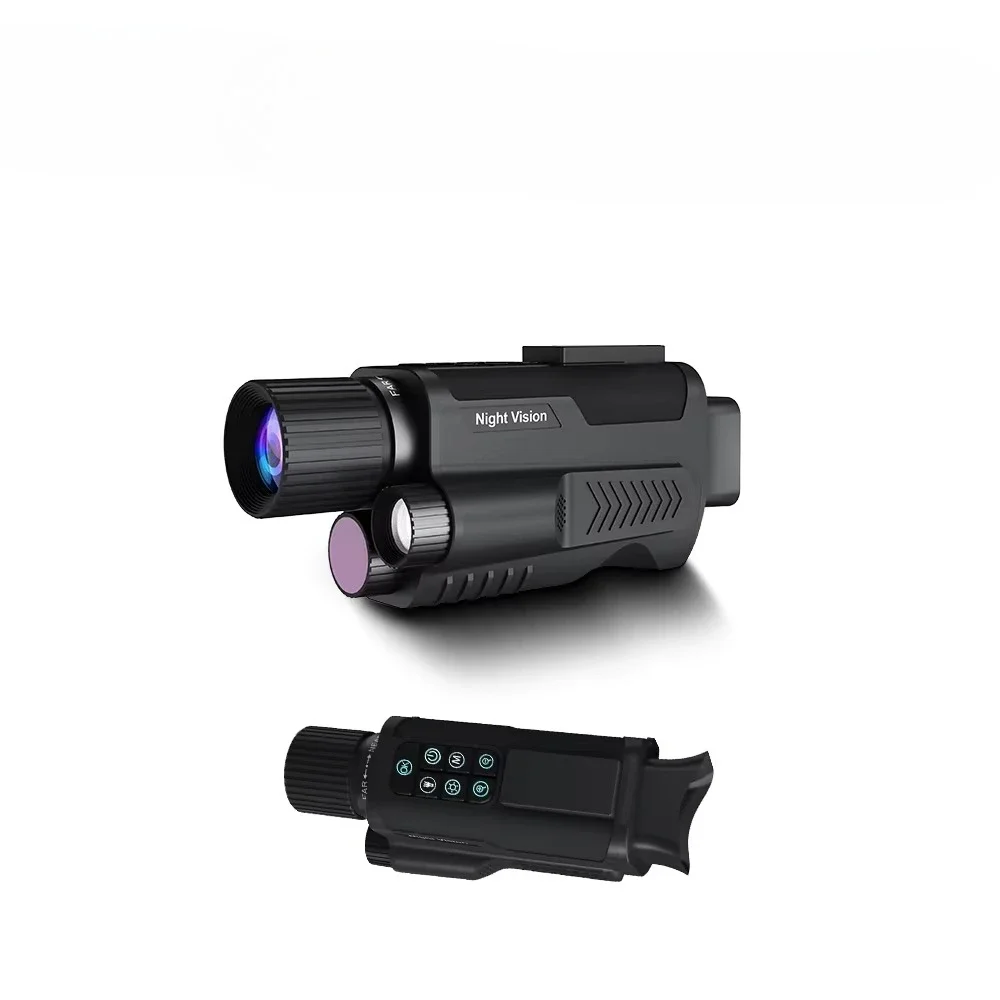 

Night Vision Goggles Monocular 4k Hunting In Darkness External Microphone IR Function With Tactical Light & Longtime Standby