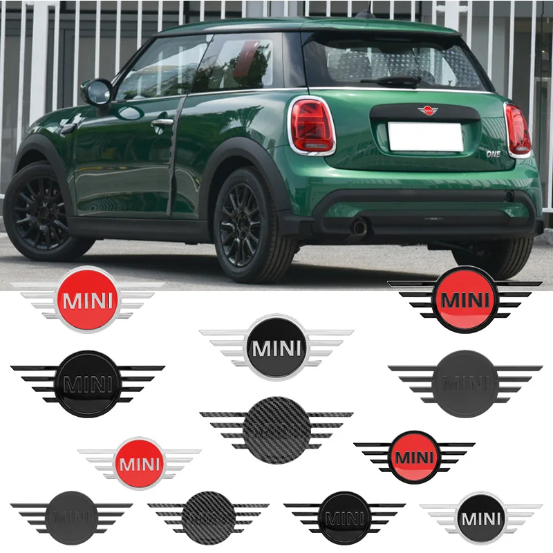 ABS Car Front Hood Emblem Badge Rear Trunk Sticker For Mini Cooper JCW F55 F56 F57 F60 R50 R53 R56 R55 R60 R61 Auto Accessories