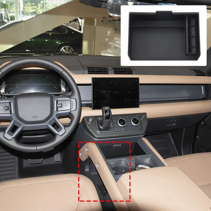 

ABS For 2025+ Land Rover Defender Lower Center Console Storage Box Car organizer Car Accessories