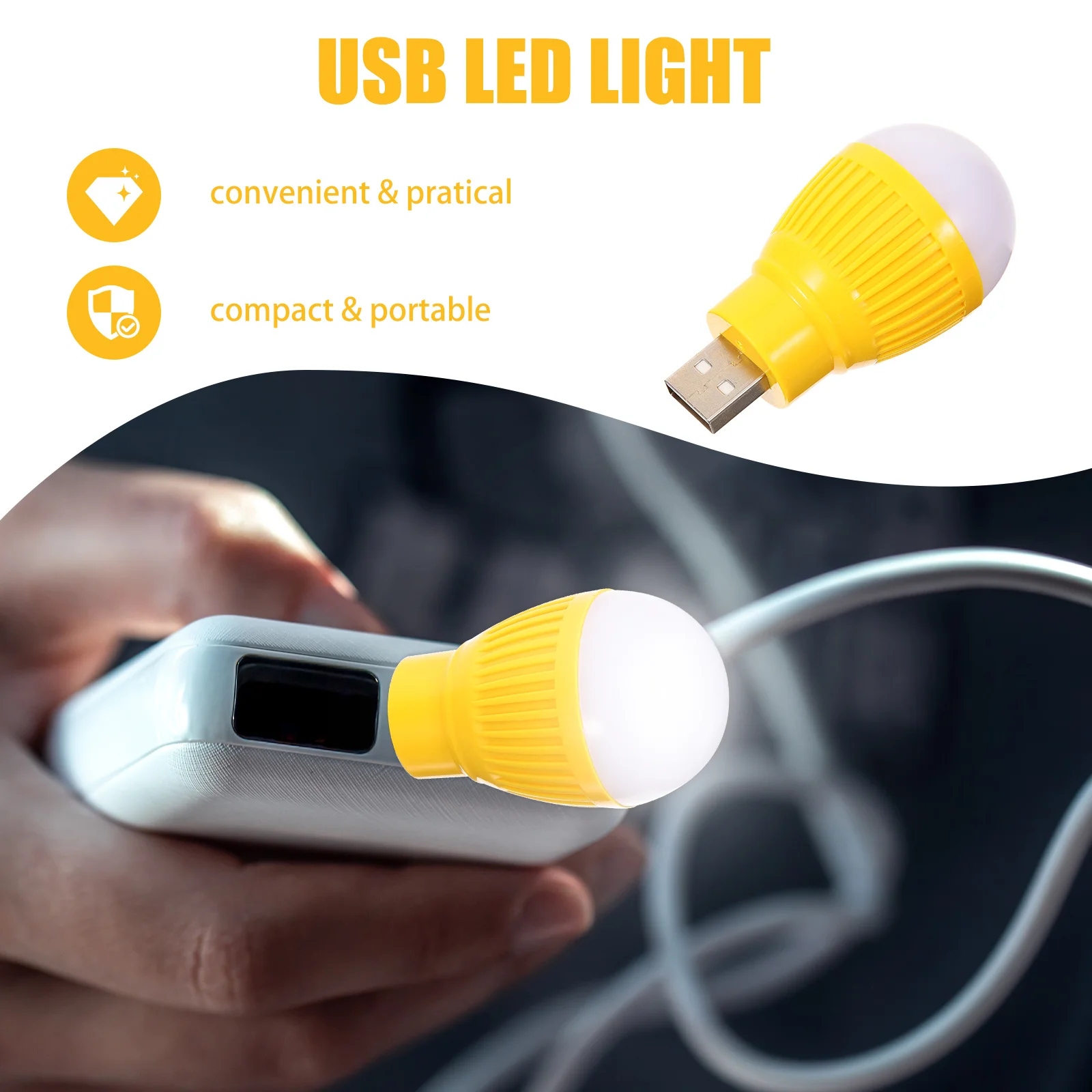 4 قطعة USB LED أضواء صغيرة صغيرة محمولة ليلة مصابيح كهربائية الطوارئ USB ضوء للسفر المنزل أضواء ليلية LED