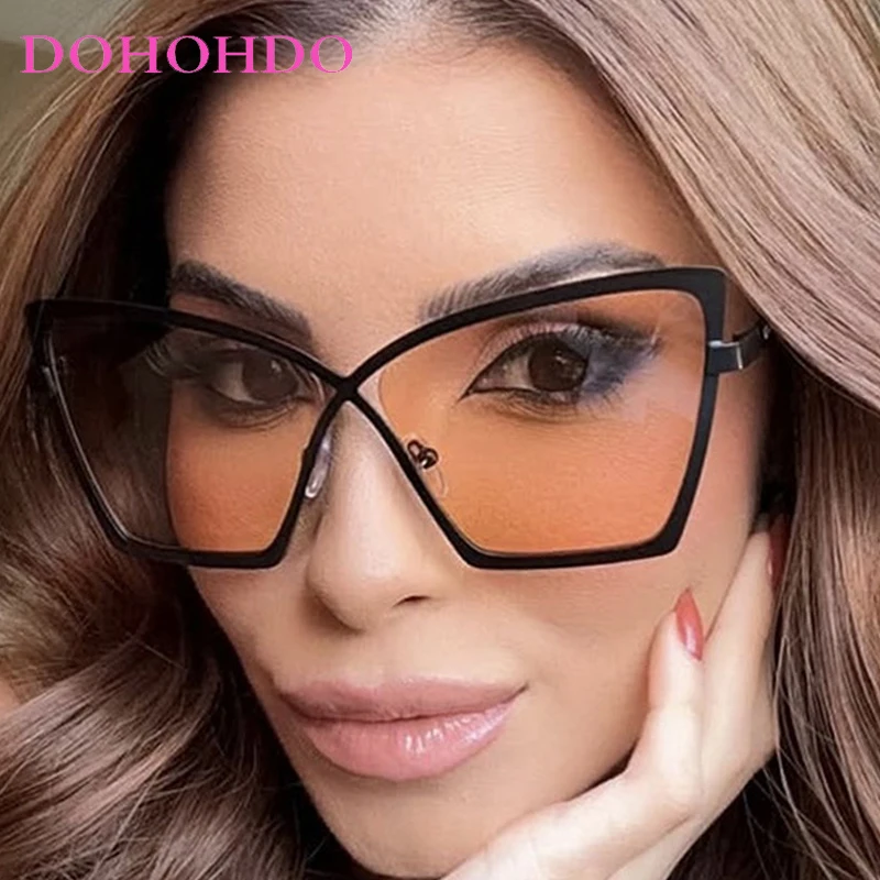 

Luxury Designer Metal Frame Cat Eye Punk Women's Sunglasses Fashion Brand Men Sunglass Travel Party Eyewear Female UV400 Lentes