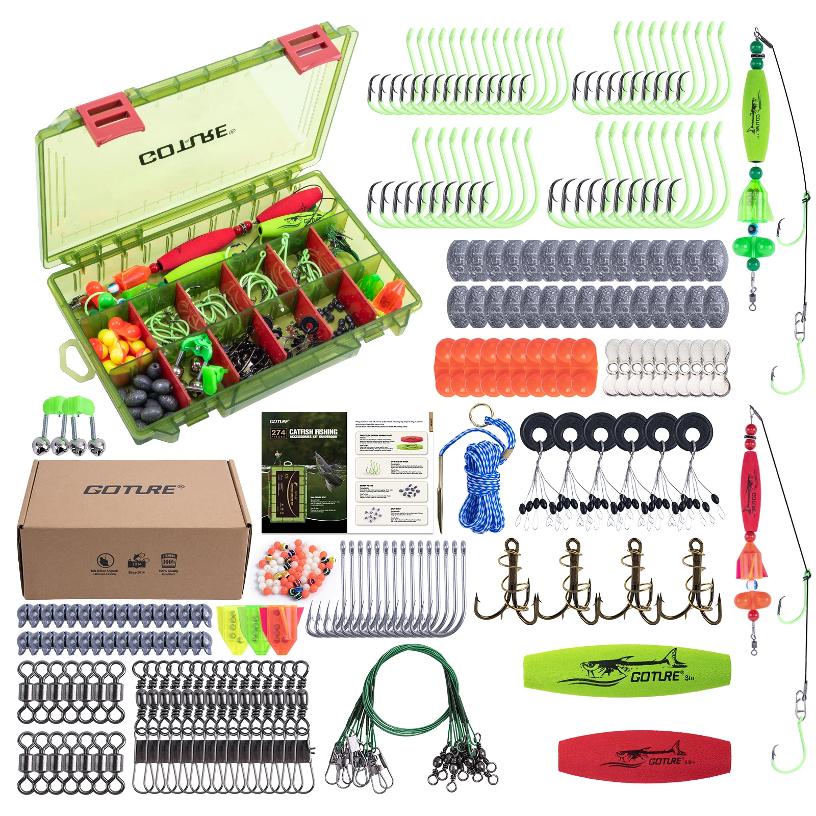 Goture Kit de señuelos para lucioperca y trucha, aparejos listos - imagen 5