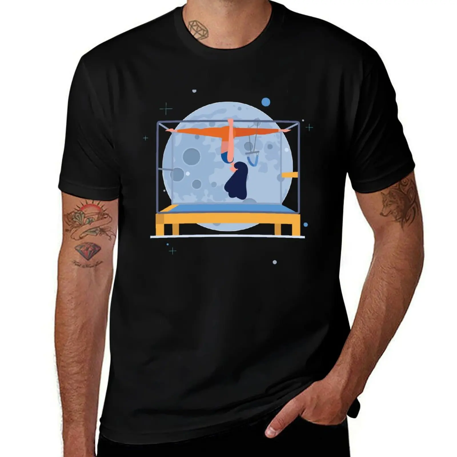 

the Moon tshirt pack cotton shirts cotton Pilates 100% T-Shirt shirt t Over prints t with
