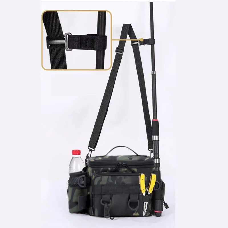 Outdoor Tactical Waist Bag Multifunctional Waist Chest Crossbody Bag Fishing Tackle Bag Fishing Gear Storage Equipment Backpack