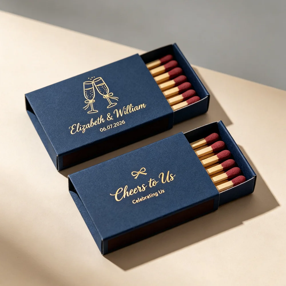 50pcs Portable Blank Empty Match Box Sliding Drawer Paper Matchbox Personalized Custom Logo DIY Craft Gift Packaging Box