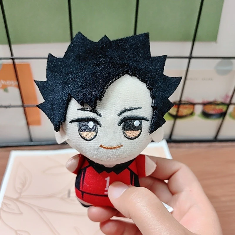 11cm Mini Haikyuu Plush Toy Volleyball Stuffed Doll Hinata Shoyo Tobio Kageyama Yu Nishinoya Plush Pendant Keychain Toy For Gift