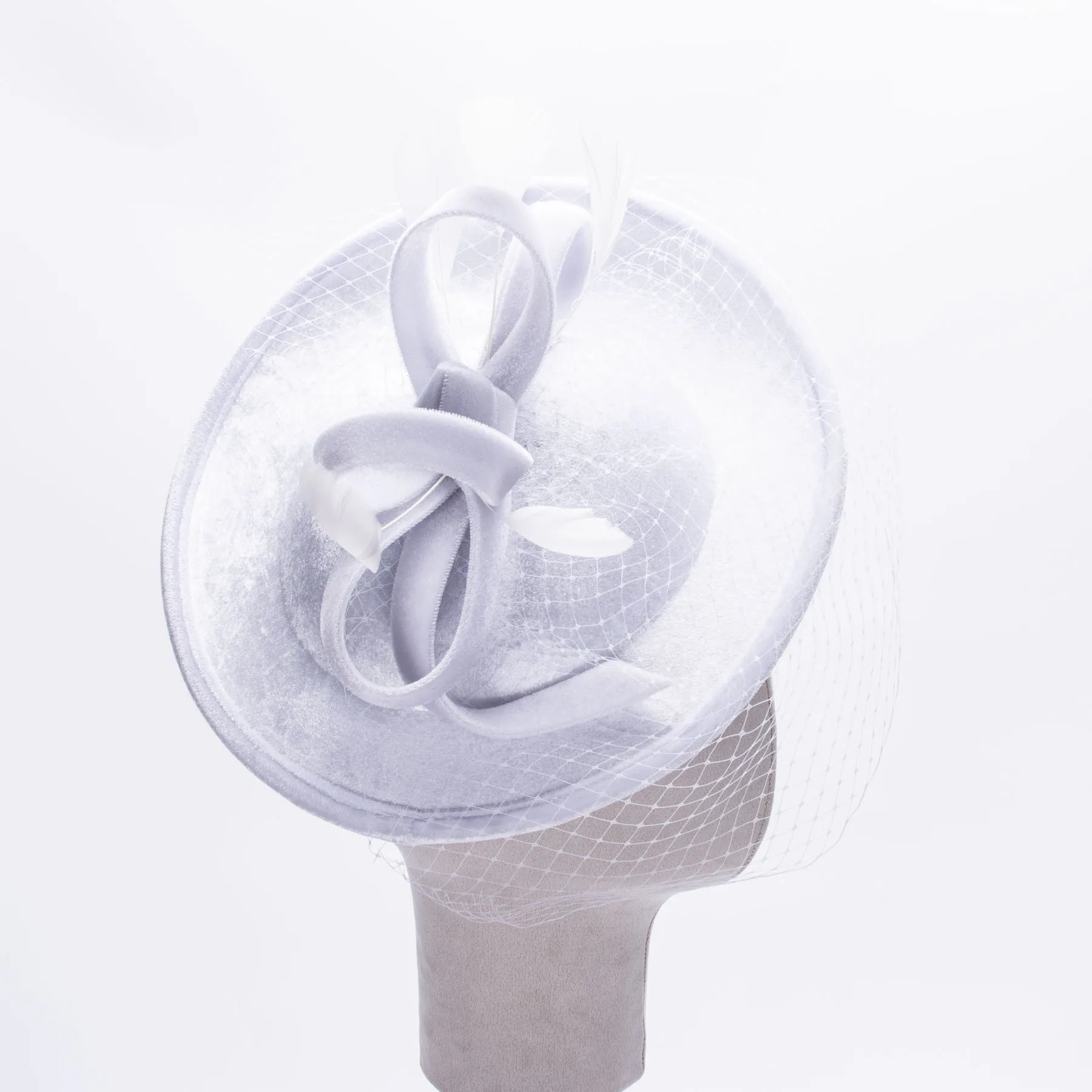 Lawliet Frauen Samt Schleier Netz Hochzeit Anlass Kirche Fascinator Kopf bedeckung Hut a614 – Detail 2