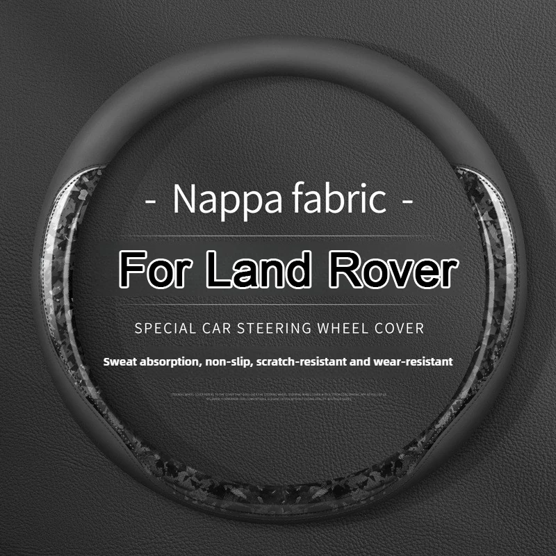 

New Car Steering Wheel Cover Nappa Leather Universal 38cm Booster Cover For Land Rover Range Rover Sport Evoque Freelander