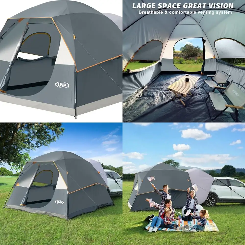 

Кемпинговая палатка для внедорожника на 6 человек с легкой настройкой и дождевиком, подходит для кемпинга на открытом воздухе