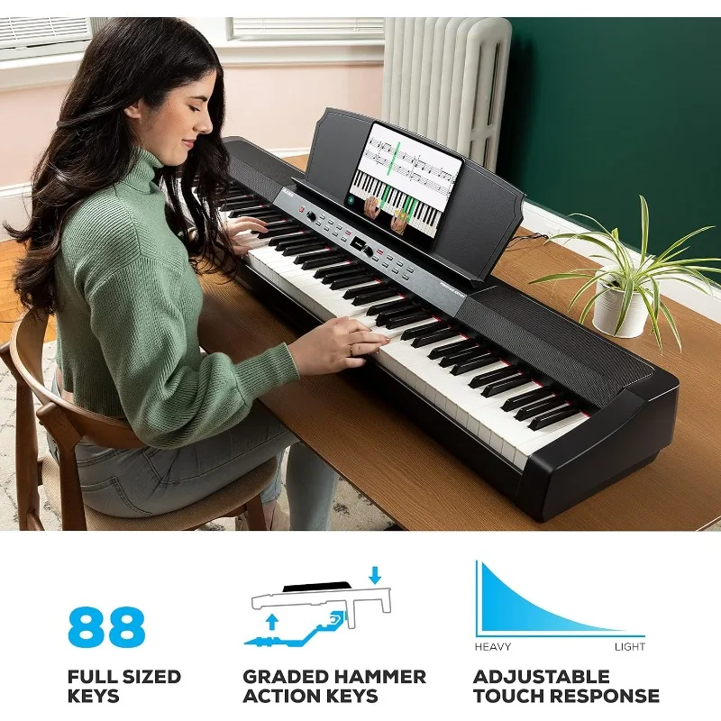 

Prestige Artist - 88 Key Digital Piano with Full Size Graded Hammer Action Weighted Keys, Multi-Sampled Sounds, Speakers