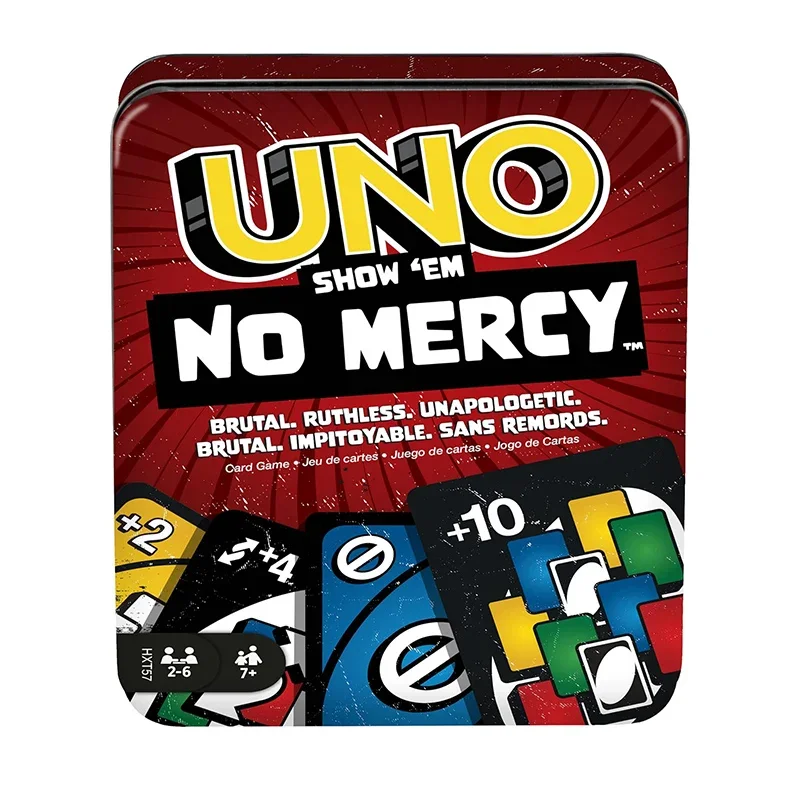 UNO NO MERCY-Jeu de Cartes de Puzzle pour Éducation Familiale, Divertissement, Intérêt, Passe-Temps, Jeu de Société, ixentre Amis, Garçon et Fille, Cadeaux d'Anniversaire