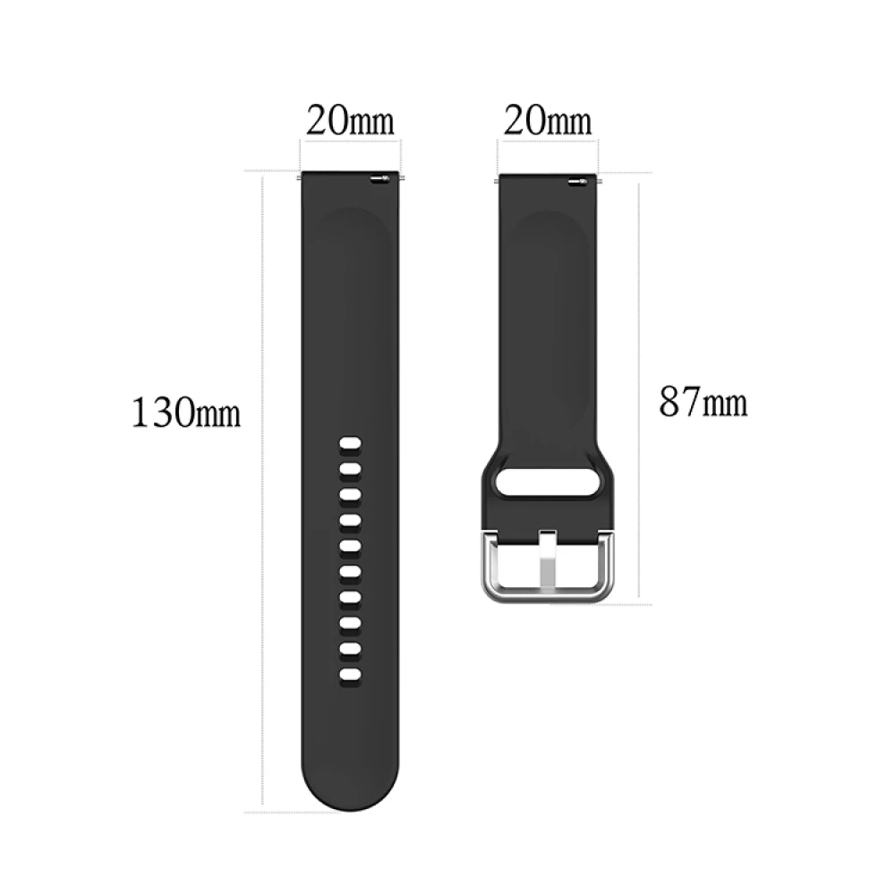 20mm L/S Silicone Watch Strap Replacement Sports Band4.7-6.8/ 6.1-9.0\