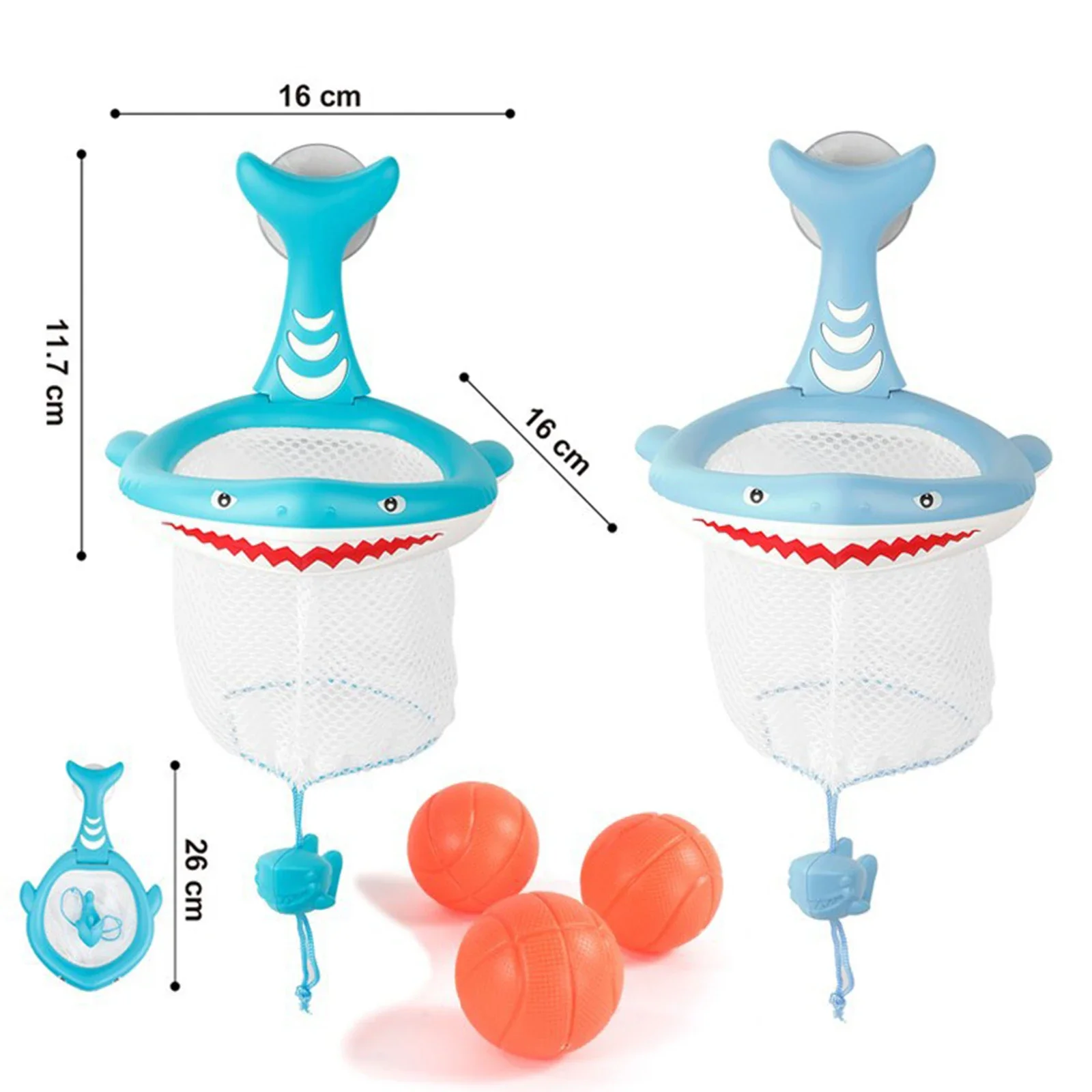 Baby Bath Toys Throw Basket Toys Toddler Boy Water Play Toy Bathtub Shooting Basketball Hoop with 3 Balls for Children Pool Toys