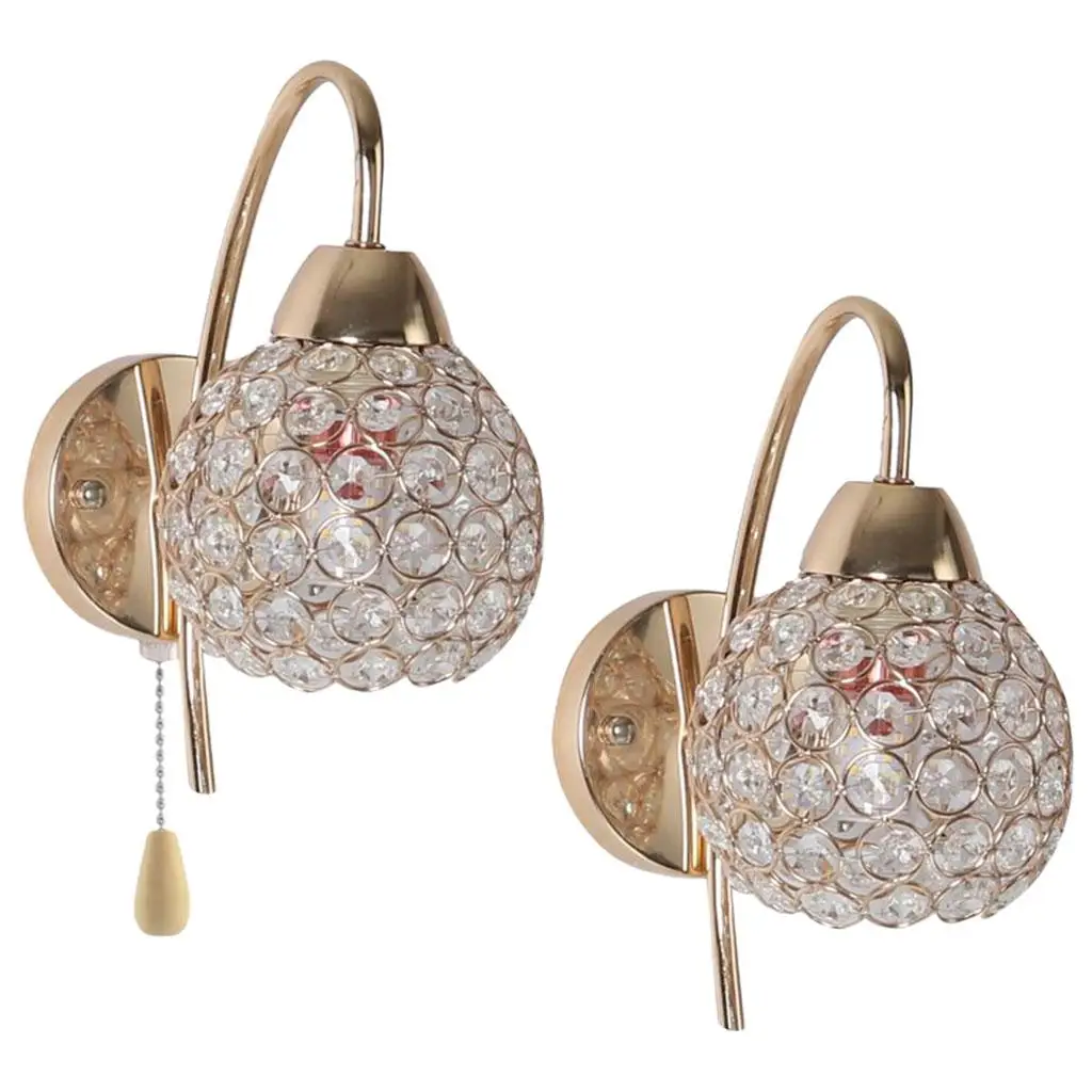 

Прикроватная тумбочка в скандинавском стиле, хрустальные бра, освещение E27 для экономии настенного крепления, светодиодный ночник для прохода, прихожей, домашнего декора спальни