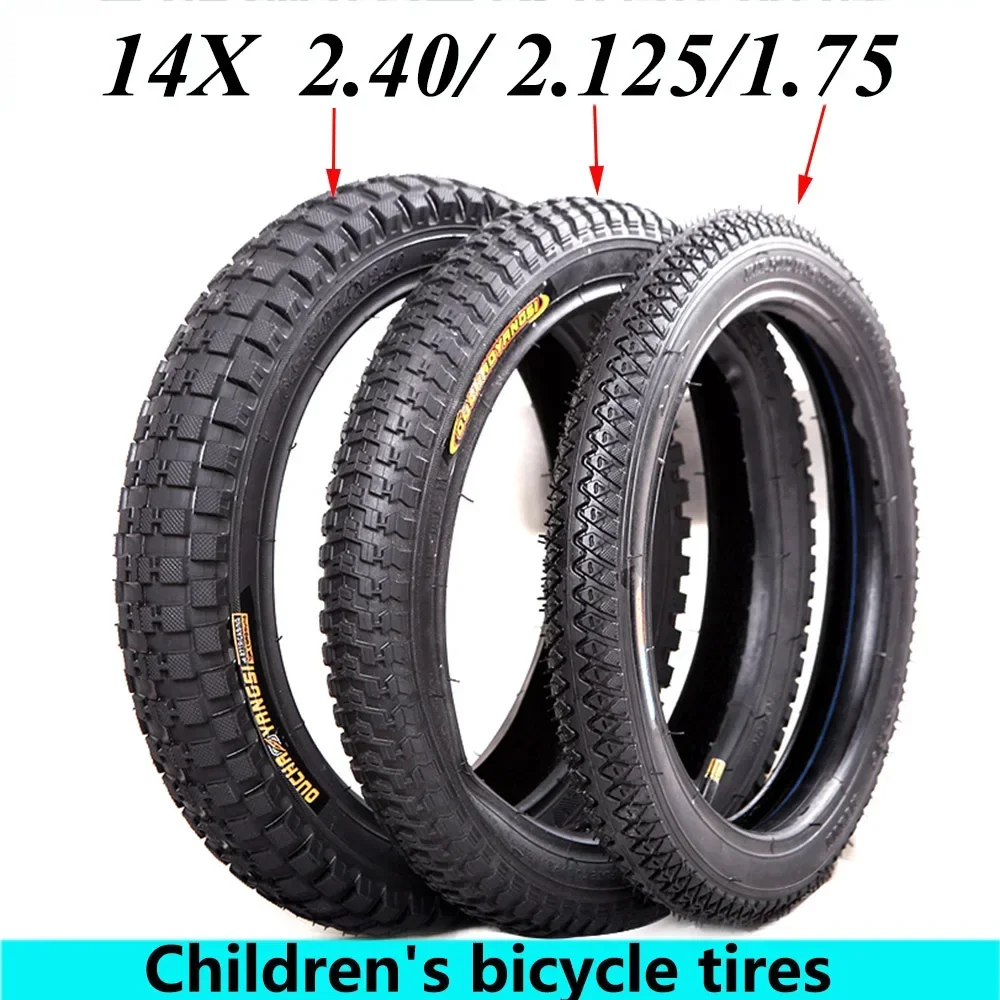 14x1.75/2.125/2.40 Children's Bicycle Inner Tube Outer Tire 14 Inch Baby Carriage Tyre Wheel Parts