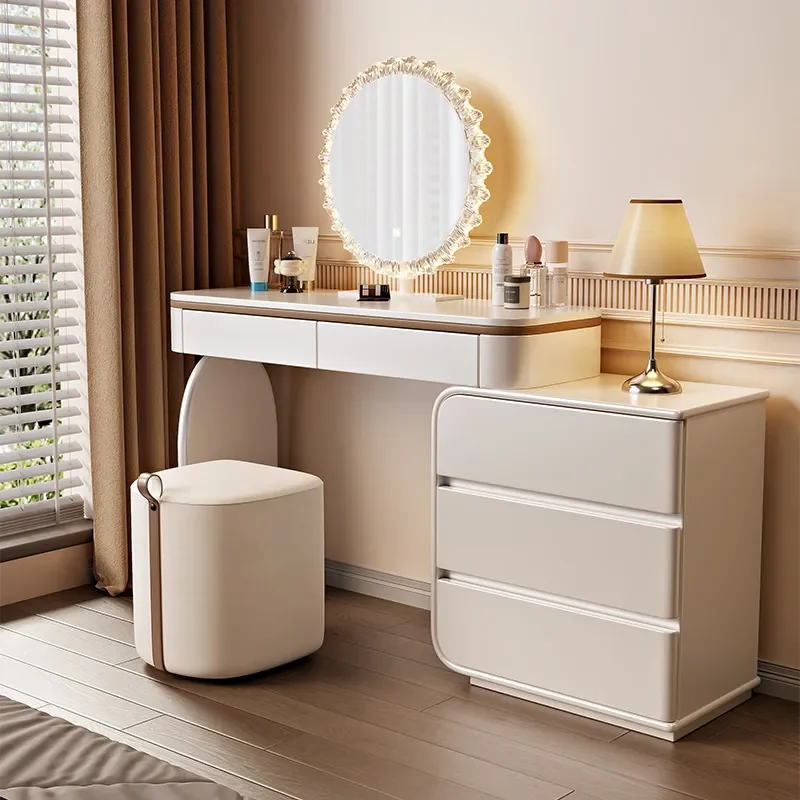 for 2026 New Cream Wind Solid Wood Dresser Chest Integrated Modern Simple Master Bedroom Dressing Table