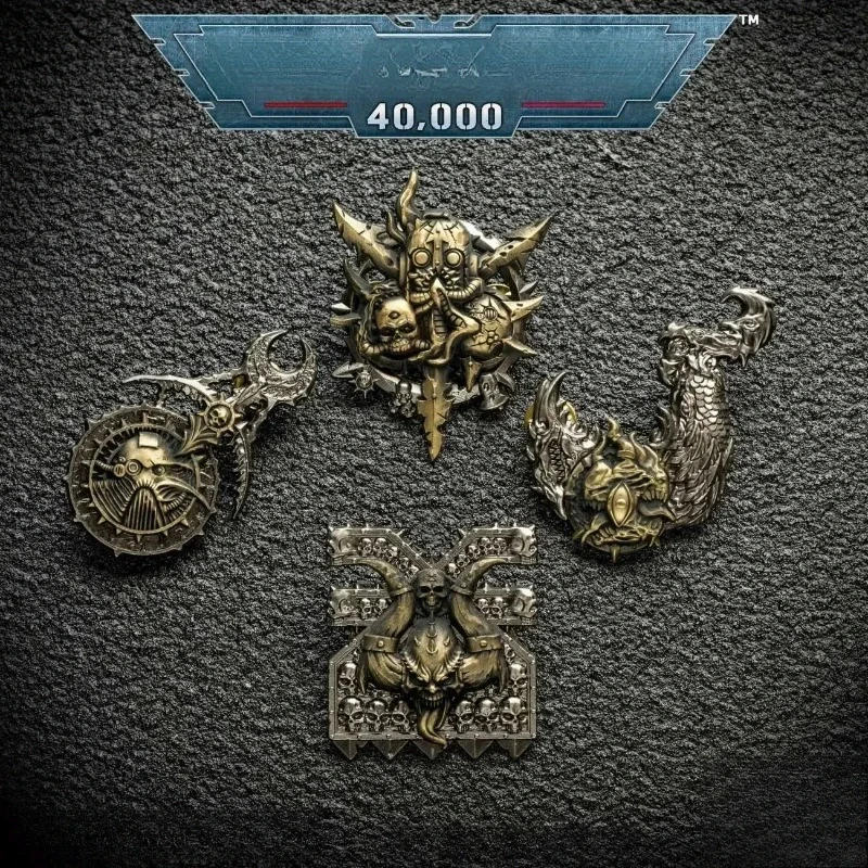 Broches en émail Dark Fantasy Chaos Quatre Dieux, Symbole de Puissance Ruineuse, Symbole du Mal, Style Punk Démon, Bijoux de collection, Cadeaux