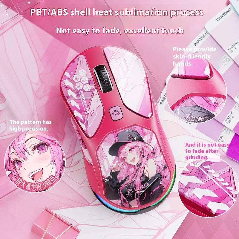 

New AULA Lingbao M7 Wireless Bluetooth Mouse for E-sports Game IP Theme Wired 2.4G Computer Office Mouse Sublimation Third Mock