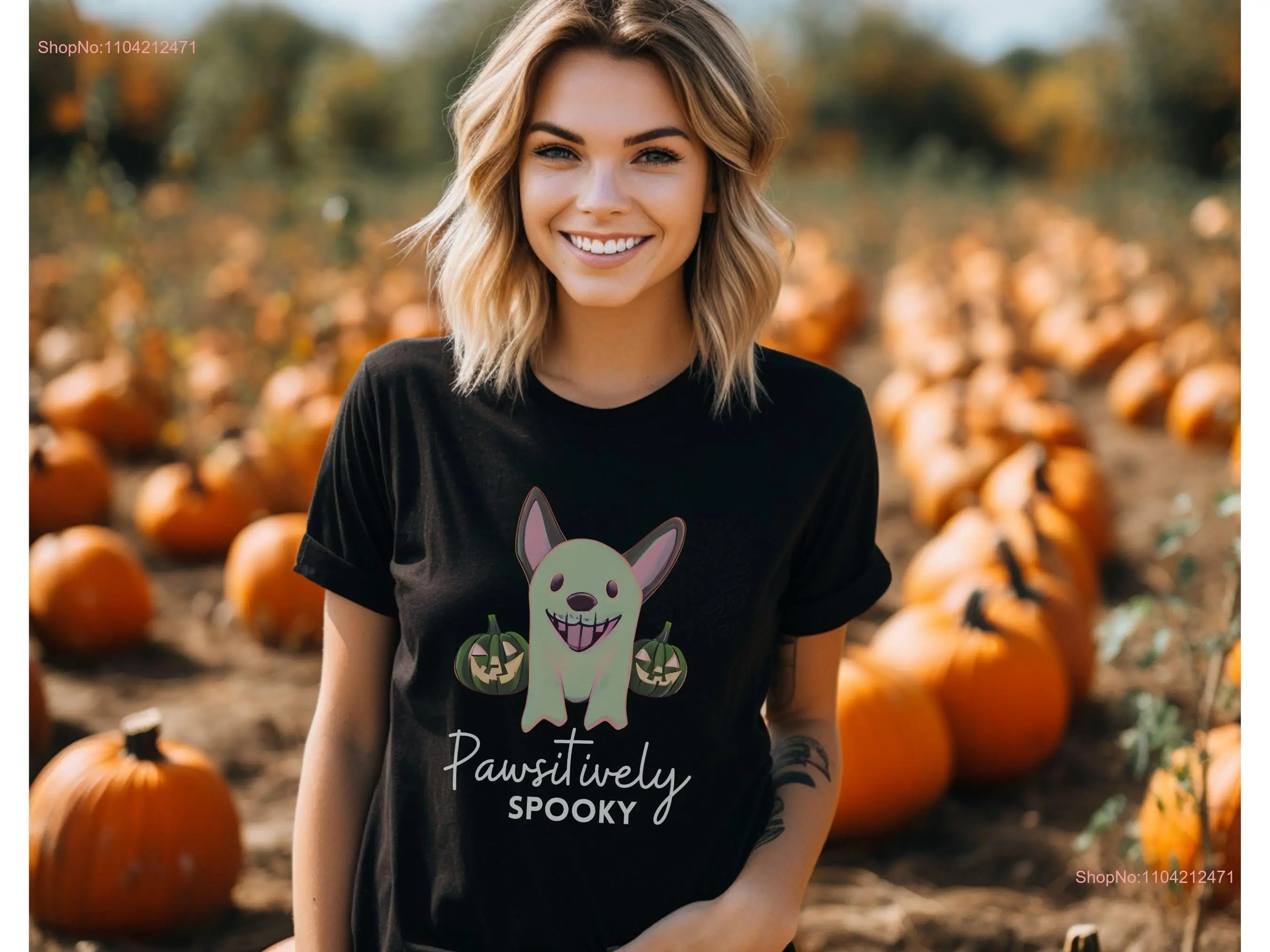 Cute Halloween dog T shirt lover mum trick or treat spooky long or short sleeves