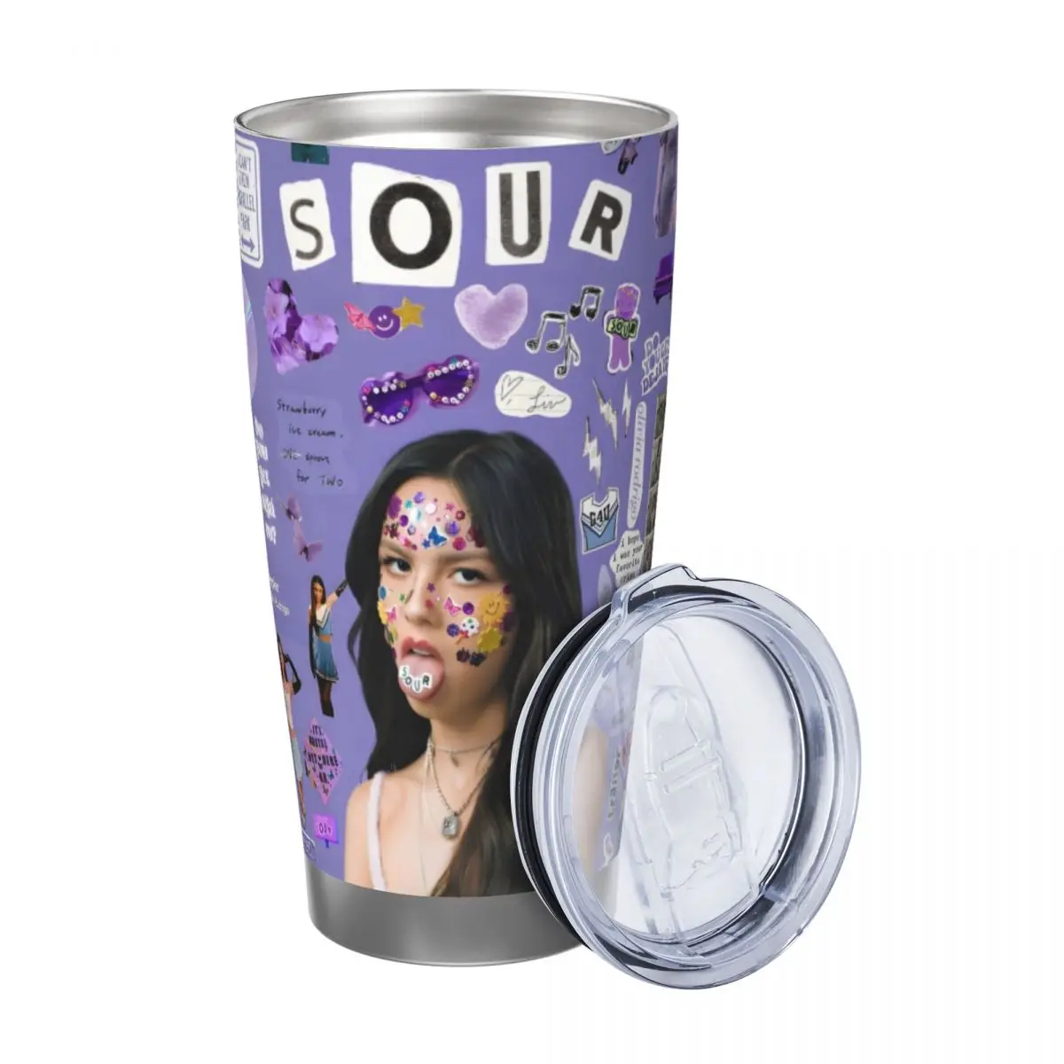 Olivia Vampire Rodrigos Sour 20oz Cup Large Capacity Car Mug Leak-proof Juice Coffee Cup Food Grade