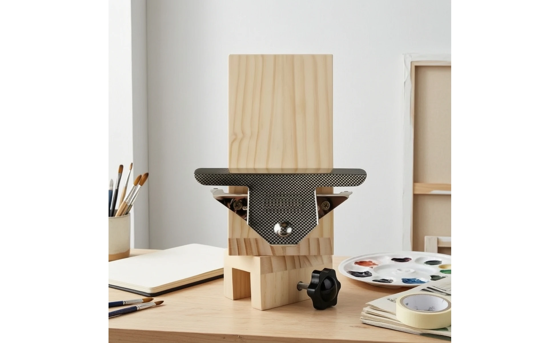 Painting Clip Holder 360-Degree Rotating Easel Board Holder Drawing Board Clamp Adjustable Easel Clip Wooden for Artists