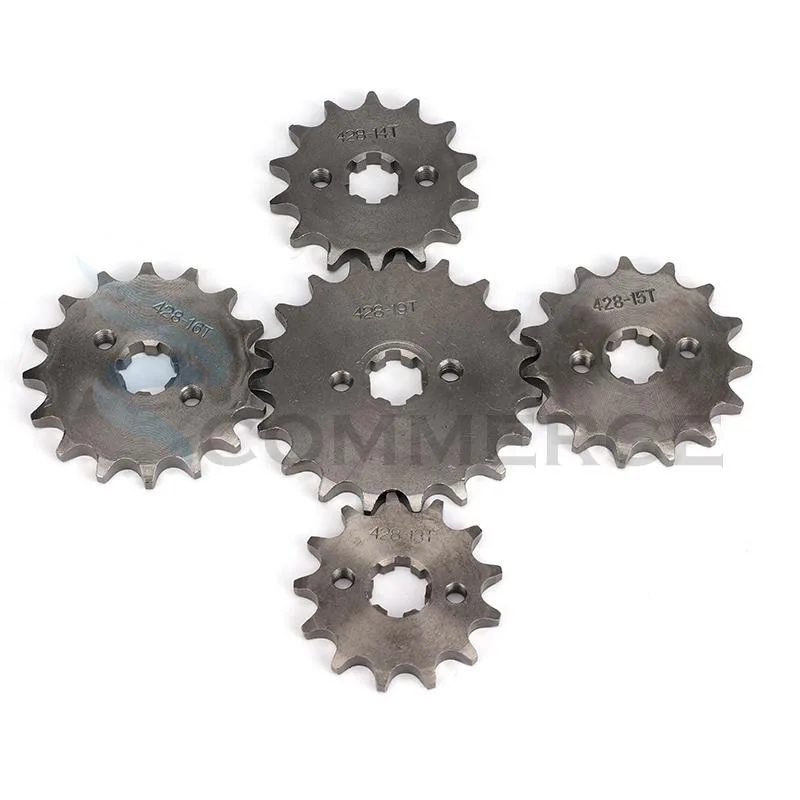 Front Engine Sprocket 428# 17mm 10 11 12 13 14 15 16 17 18 19T Teeth For 50cc-125cc Off-road Bicycle ATV Quad Go Kart Motorcycle