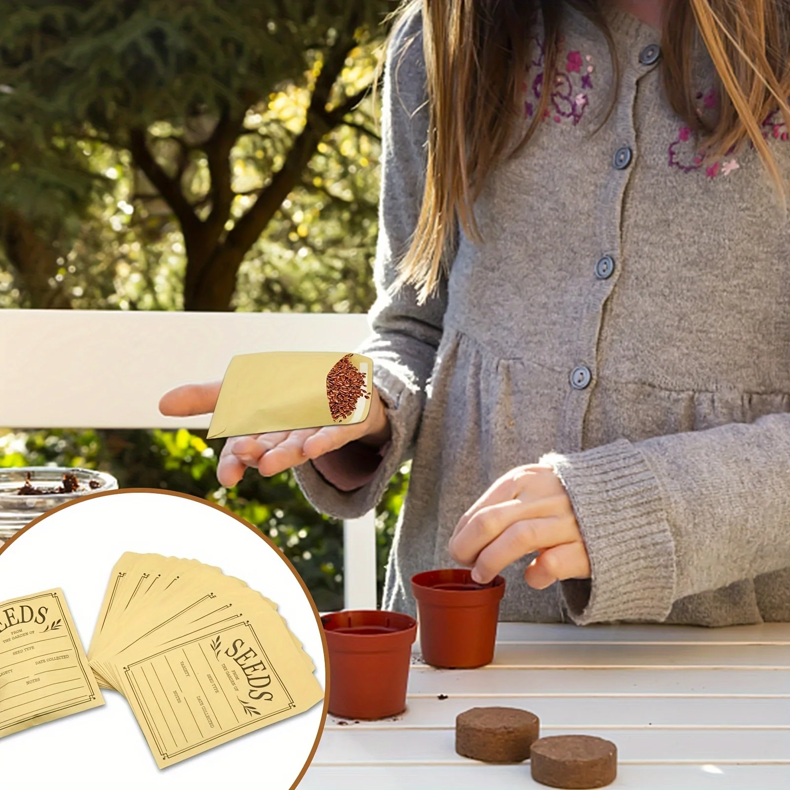 50/100 ชิ้นเมล็ดซอง, เมล็ดผนึกบรรจุภัณฑ์ซอง 3.1x4.7 นิ้วเก็บดอกไม้และเมล็ดผัก