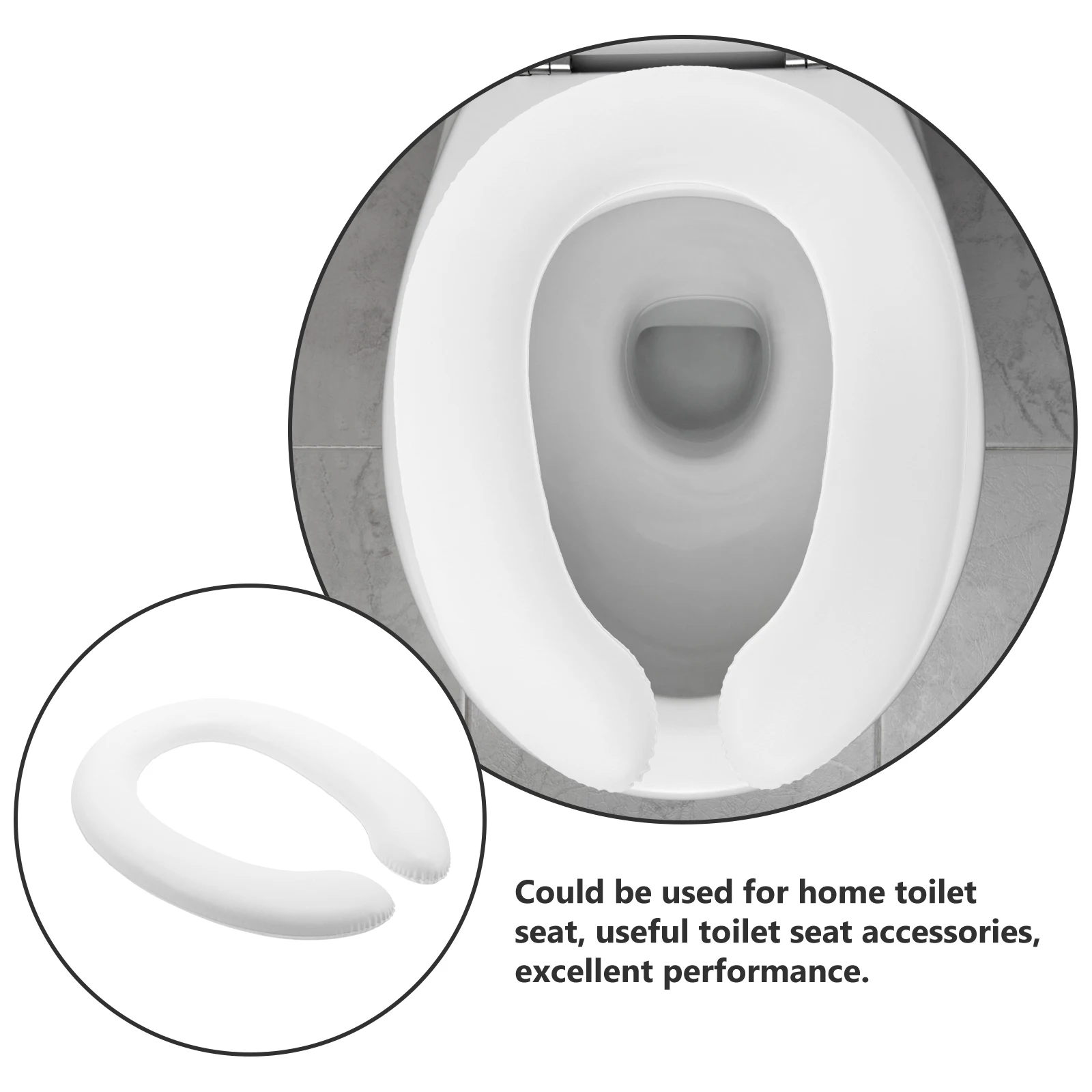 

Toilet Auxiliary Ladder Potty Training Seat Cushion Soft Pad for Kids Children Toddler White Travel Safe Practical PU
