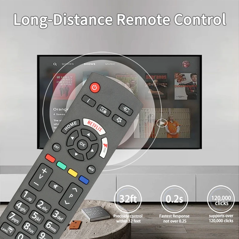 For RC42129 Panasonic-LED-TV-Remote-Control-Replacement With NETFLIX Button, For Panasonic LED TV TX-43HX580E TX-43HX582E