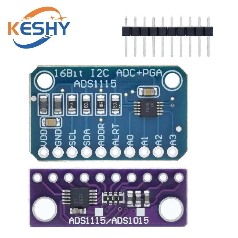 I2C ADS1115 ADS1015 16 Bit ADC 4 kanallı Modül, Programlanabilir Kazanç Amplifikatörü ile 2.0V ila 5.5V RPi