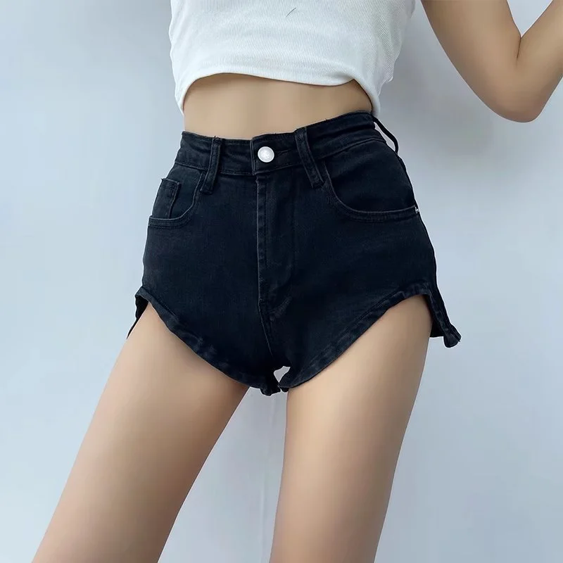 

Autumn long leg hot pants with high waist for slimming, tight fitting, perky buttocks, irregular elasticity for leg length, ultr