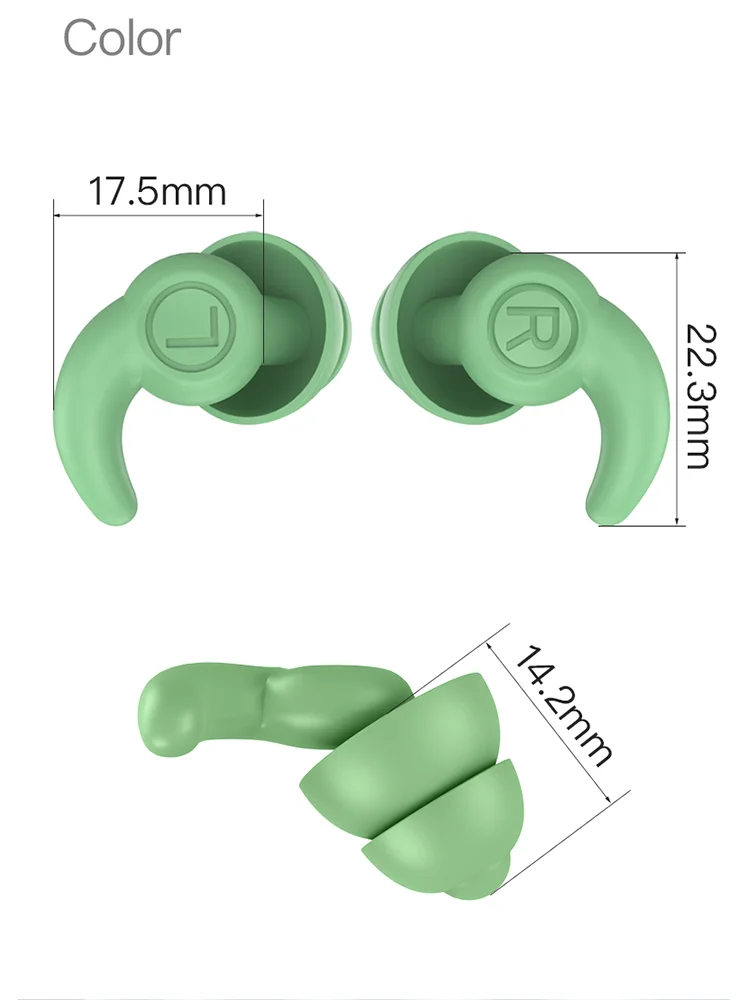 Silicone Sound Insulation Earplugs Soft Noise Reduction Earplug Washable Waterproof Swimming Plugs Anti Snore Sleeping Earplugs