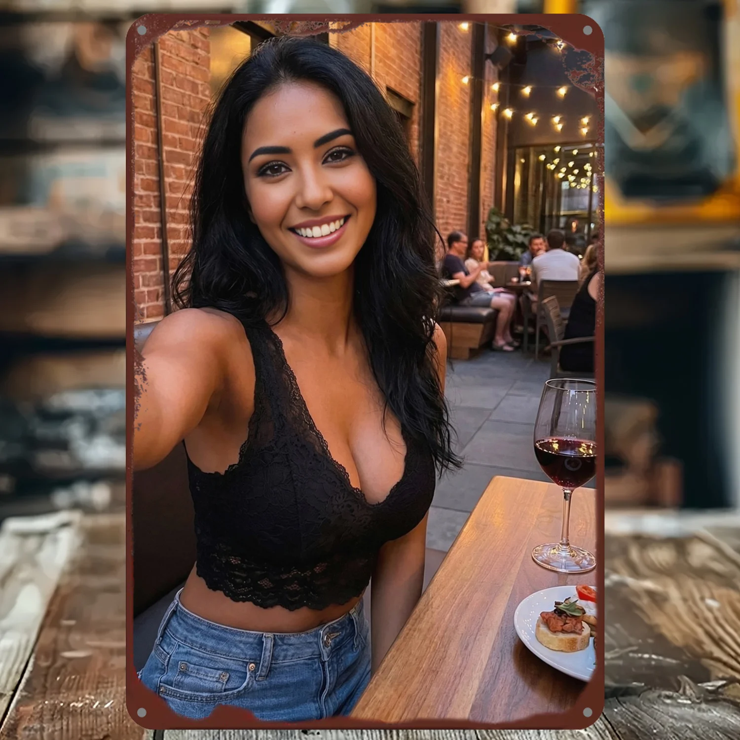 CIFBUY Modern Aluminum Wall Art Waterproof Durable High Bend Resistance Decor For Studio Shop Bar Club Gift