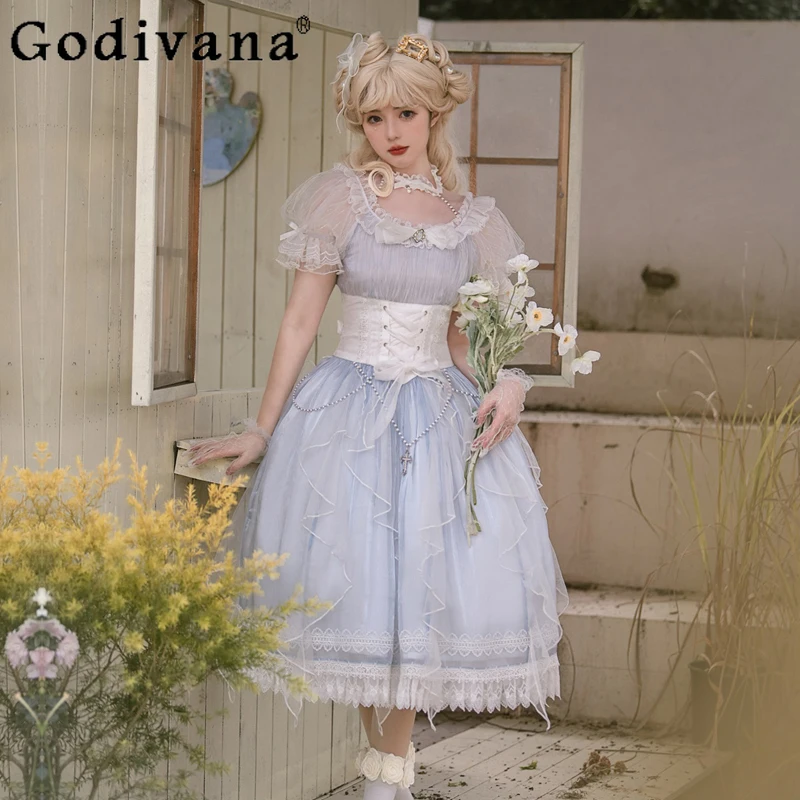 

Original Design Lolita Palace Japanese Style Dress Female OP Lolita Elegant Sweet Dress Women's Summer Weet Cute Princess Dress