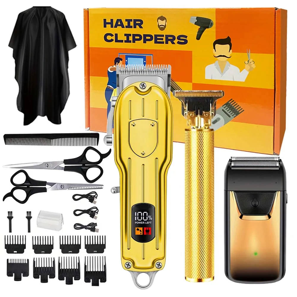 3 in1/1pc Professional Hair Clipper Kit Electric Shaver for Barber Men's Hair Trimmer Electric Shaver Hair Cutting Machine
