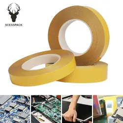 Heat-resistant double-sided tape, double-sided PET tape, traceless and transparent, 50 meters